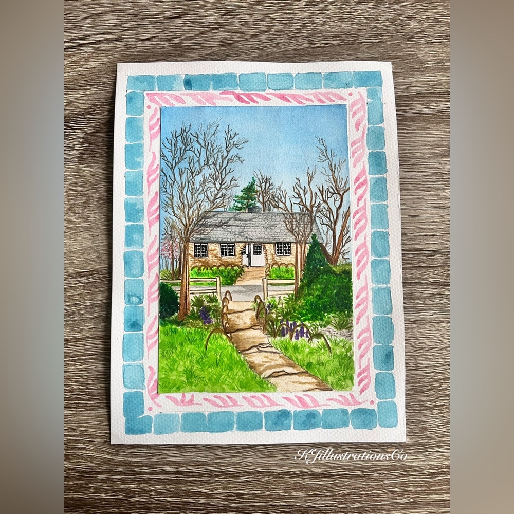 Original artwork | Where the Wildflowers stay | Hand painted | 6"x8" |Wall decor